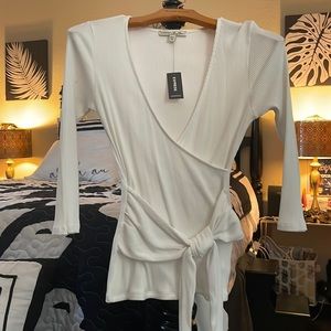 Express front wrap shirt